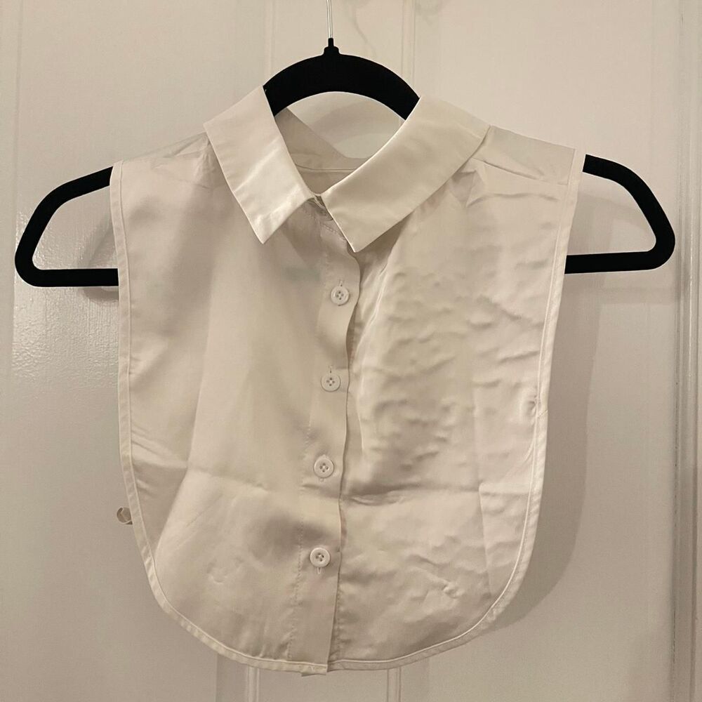 Women’s White False Detachable Half Shirt Fake Collar One Size